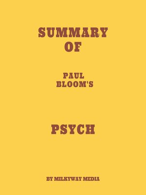 cover image of Summary of Paul Bloom's Psych